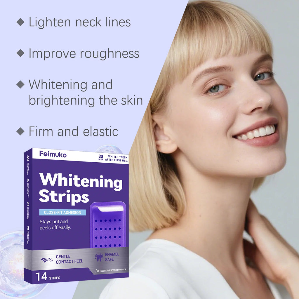 Purple Teeth Whitening Strips – Gentle Stain Removal for a Brighter Smile (14 Strips)