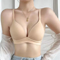 Deep V-Neck Push-Up Bralette – Seamless Wireless Comfort Bra