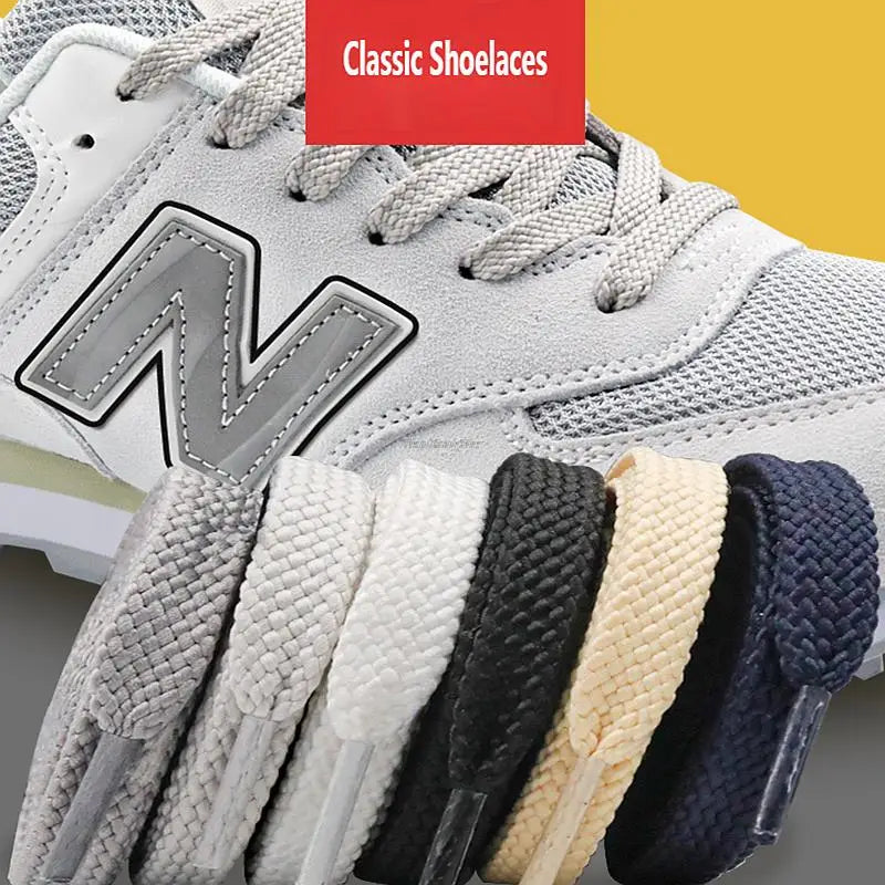 Flat Classic Shoelaces – Durable Laces for Sneakers & Casual Shoes