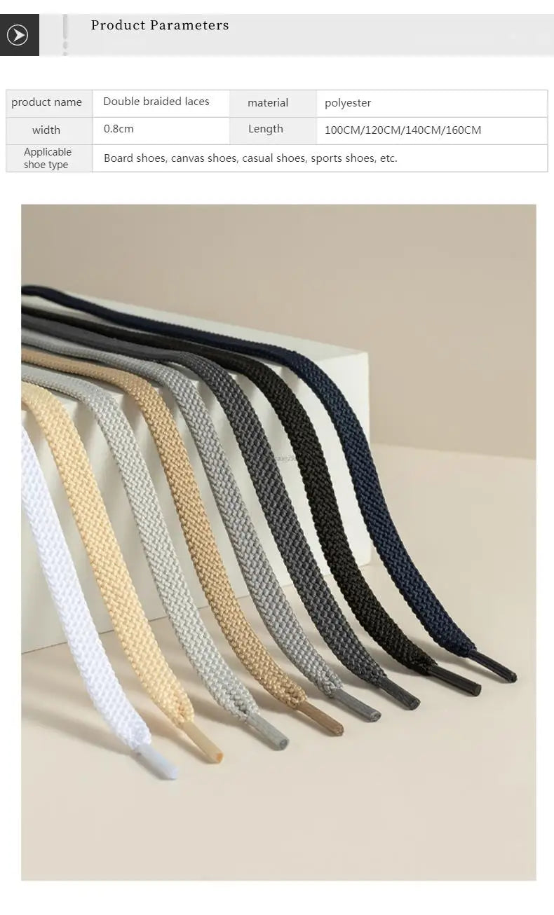 Flat Classic Shoelaces – Durable Laces for Sneakers & Casual Shoes