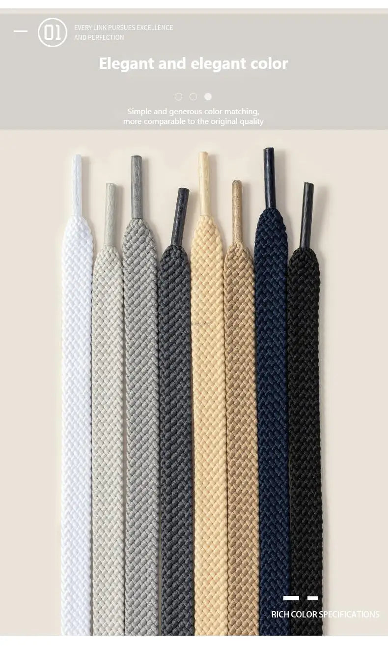 Flat Classic Shoelaces – Durable Laces for Sneakers & Casual Shoes